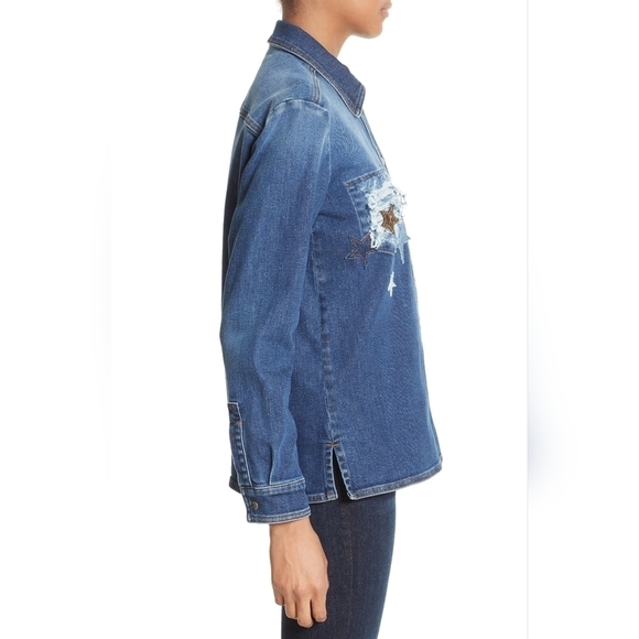 Red Valentino Star Embellished Denim Jacket - Picture 4 of 15